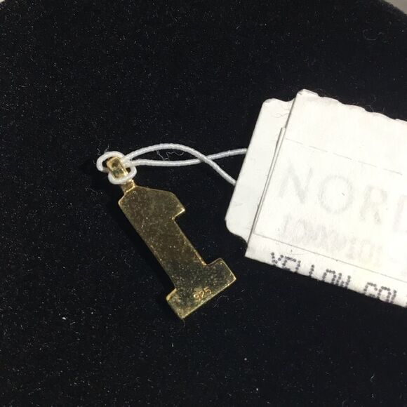 Gold Raised Edge Number Charm (E2) - Picture 3 of 3